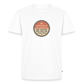 AUTHENTIQUE BUS DRIVER - BUS DRIVER - T-shirt Premium bio Homme - blanc - Devant - Nico (187cm)