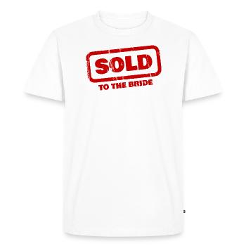 vendu à la mariée Bachelor party groom - T-shirt Premium bio Homme - blanc - Devant - Nico (187cm)