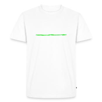 highlight green - Men's Premium Organic T-Shirt - white - Front - Nico (187cm)