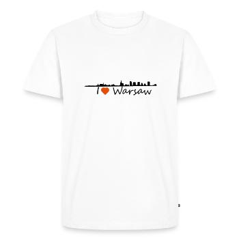 J'adore Varsovie - T-shirt Premium bio Homme - blanc - Devant - Nico (187cm)