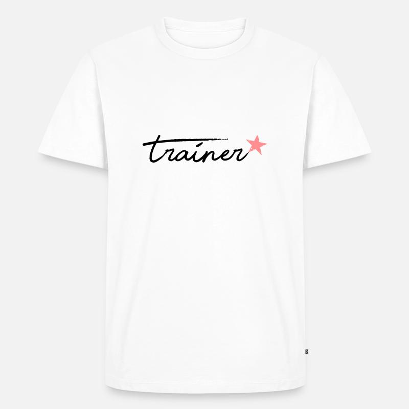Trainer - Männer Premium Bio T-Shirt - Weiß