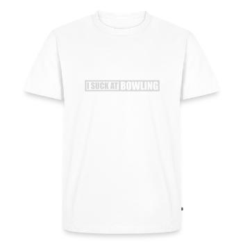 Je suis nul au bowling - T-shirt Premium bio Homme - blanc - Devant - Nico (187cm)