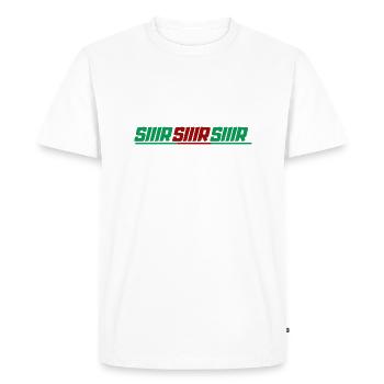SIIIR SIIIR SIIIR SIIIR - T-shirt Premium bio Homme - blanc - Devant - Nico (187cm)