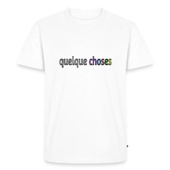 Quelques choses - T-shirt Premium bio Homme - blanc - Devant - Nico (187cm)