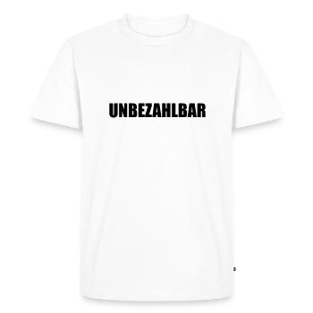 UNBEZAHLBAR - Männer Premium Bio T-Shirt - Weiß - Vorne - Nico (187cm)