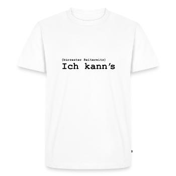 ich_kanns - T-shirt Premium bio Homme - blanc - Devant - Nico (187cm)