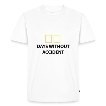 days without accident days without accident - Men's Premium Organic T-Shirt - white - Front - Nico (187cm)