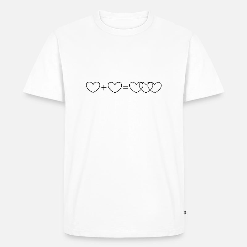 3 - Männer Premium Bio T-Shirt - Weiß