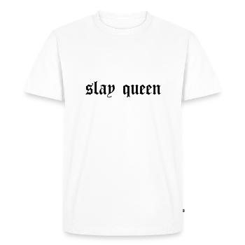 SLay queen - Men's Premium Organic T-Shirt - white - Front - Nico (187cm)