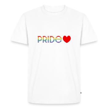 Pride rainbow love LGBT lgbtqi queer - Men's Premium Organic T-Shirt - white - Front - Nico (187cm)