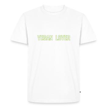 Vegan Veggie - Men's Premium Organic T-Shirt - white - Front - Nico (187cm)