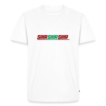 SIIIR SIIIR SIIIR - T-shirt Premium bio Homme - blanc - Devant - Nico (187cm)