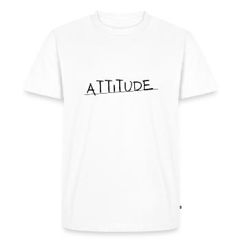 Attitude - Men's Premium Organic T-Shirt - white - Front - Nico (187cm)