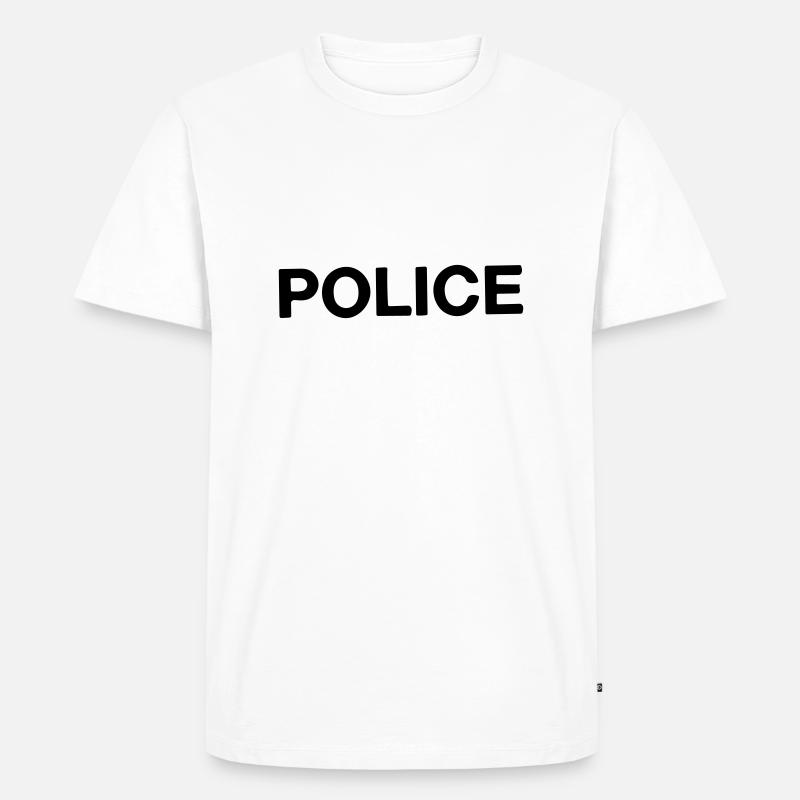 Polizei - Männer Premium Bio T-Shirt - Weiß