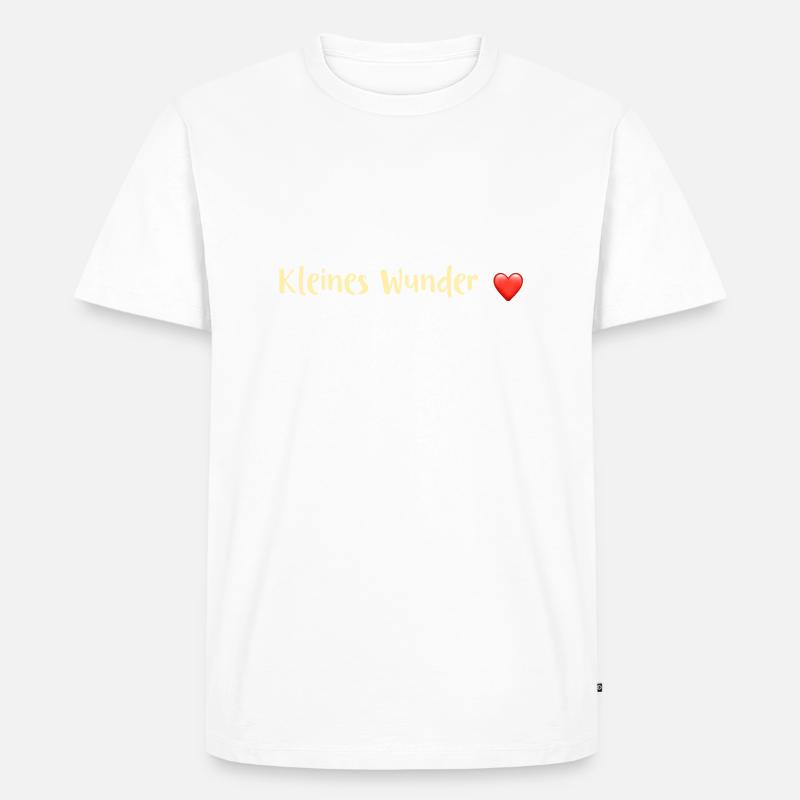 BABYSPRÜCHE - Kleines Wunder - Männer Premium Bio T-Shirt - Weiß