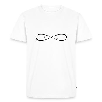 amitié signe infini double Infinity - T-shirt Premium bio Homme - blanc - Devant - Nico (187cm)