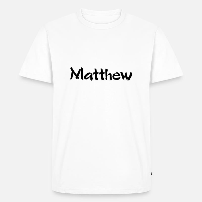 Matthew - Männer Premium Bio T-Shirt - Weiß