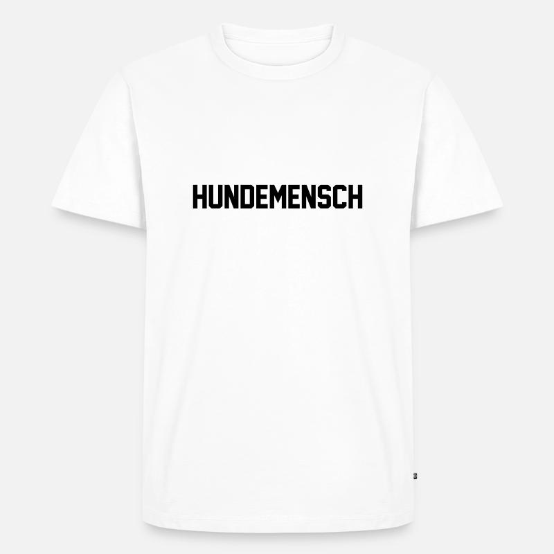 Hundemensch - Männer Premium Bio T-Shirt - Weiß