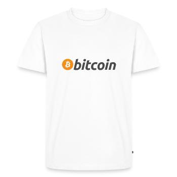 Bitcoin - T-shirt Premium bio Homme - blanc - Devant - Nico (187cm)