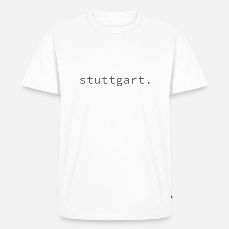 stuttgart. - Männer Premium Bio T-Shirt - Weiß