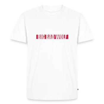 Citation du Grand Méchant Loup - T-shirt Premium bio Homme - blanc - Devant - Nico (187cm)