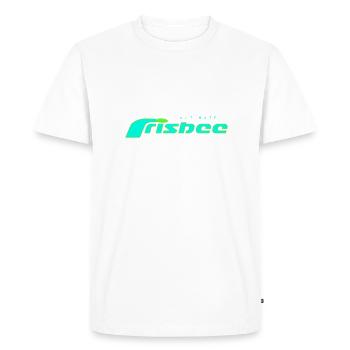 Frisbee Turquoise Ultime - T-shirt Premium bio Homme - blanc - Devant - Nico (187cm)