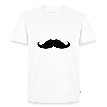 moustache - T-shirt Premium bio Homme - blanc - Devant - Nico (187cm)