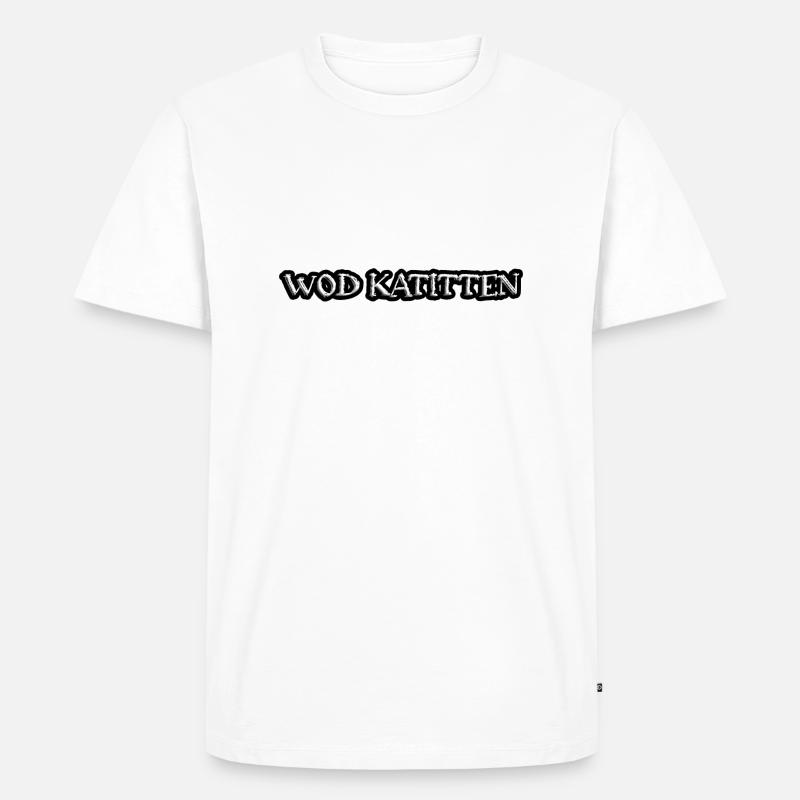 Wod Katitten - Männer Premium Bio T-Shirt - Weiß