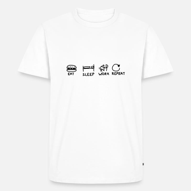 work - Männer Premium Bio T-Shirt - Weiß