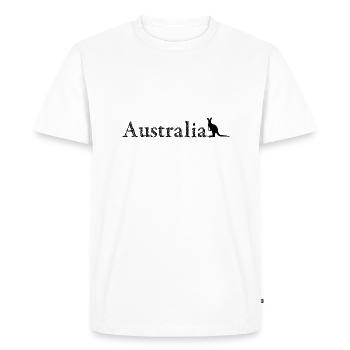 Australie - Kangourou - T-shirt Premium bio Homme - blanc - Devant - Nico (187cm)