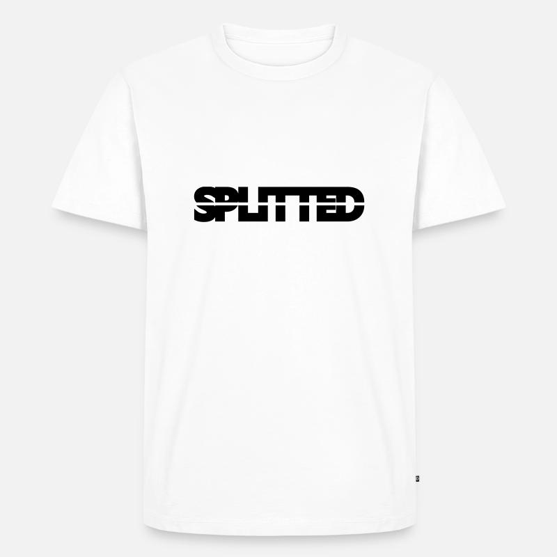 splitted - Männer Premium Bio T-Shirt - Weiß