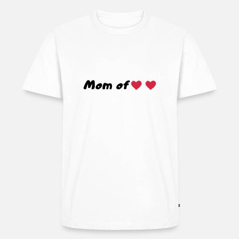 Mutter von zwei Kindern - Männer Premium Bio T-Shirt - Weiß