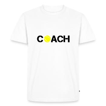 Tennis Coach - Men's Premium Organic T-Shirt - white - Front - Nico (187cm)
