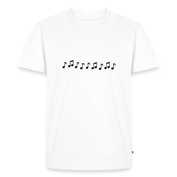 Notes de Musique - T-shirt Premium bio Homme - blanc - Devant - Nico (187cm)