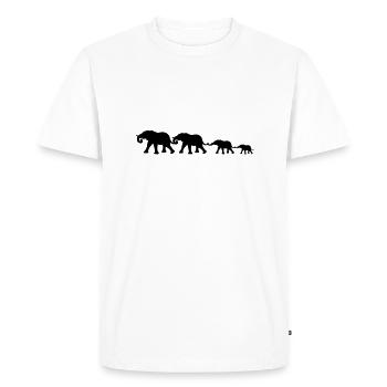 medium_elephant_family - T-shirt Premium bio Homme - blanc - Devant - Nico (187cm)