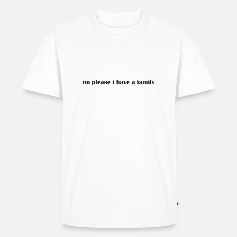 Please no - Männer Premium Bio T-Shirt - Weiß