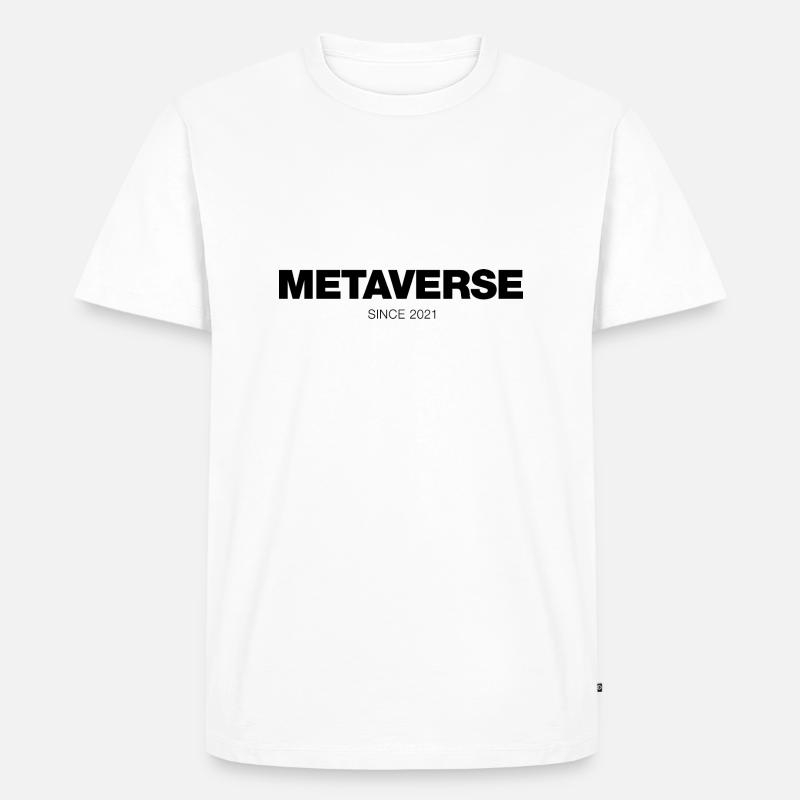 Metaverse Since 2021 (Black) - Männer Premium Bio T-Shirt - Weiß