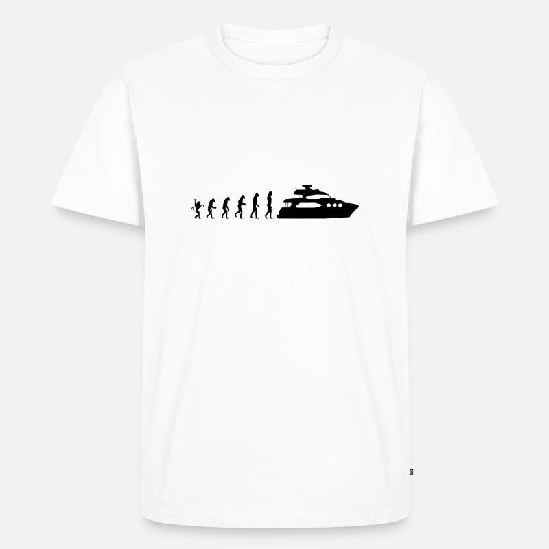 Boot Evolution Motorboot - Männer Premium Bio T-Shirt - Weiß