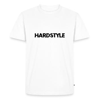 HARDSTYLE - Festival Techno Music Raver Gift - Men's Premium Organic T-Shirt - white - Front - Nico (187cm)