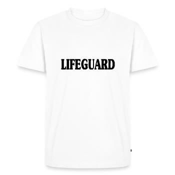 Dictons de sauveteur - T-shirt Premium bio Homme - blanc - Devant - Nico (187cm)