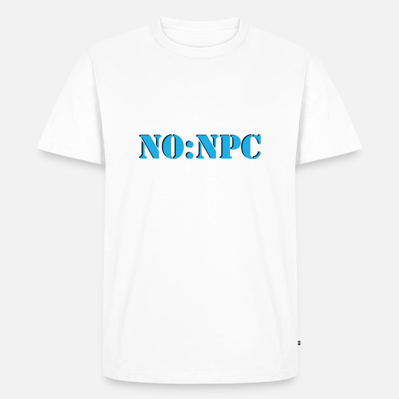 NoNpc - Männer Premium Bio T-Shirt - Weiß