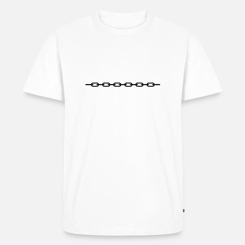 chain_f1 - Männer Premium Bio T-Shirt - Weiß