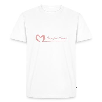 FÊTE DES MÈRES. BONNE FÊTE MAMAN. JE T'AIME MAMAN. - T-shirt Premium bio Homme - blanc - Devant - Nico (187cm)