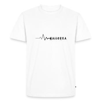 Mallorca 22 - Men's Premium Organic T-Shirt - white - Front - Nico (187cm)