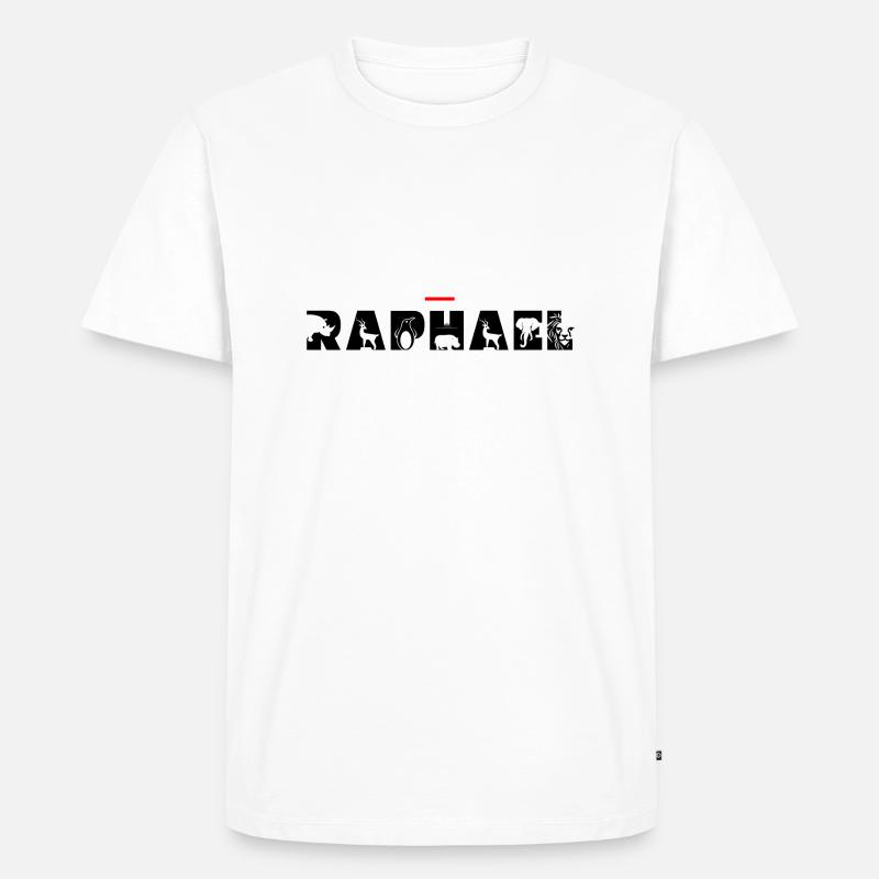 Raphaël - Männer Premium Bio T-Shirt - Weiß