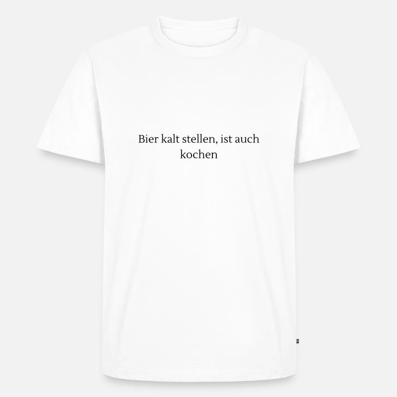 Bier - Männer Premium Bio T-Shirt - Weiß