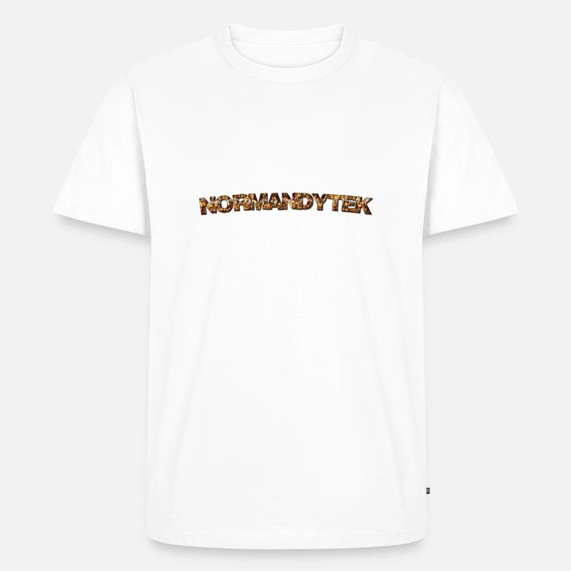 Normandytek-Skript - Männer Premium Bio T-Shirt - Weiß