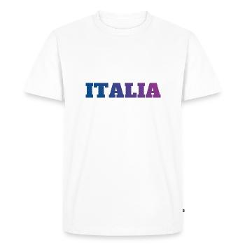 Italia - T-shirt Premium bio Homme - blanc - Devant - Nico (187cm)