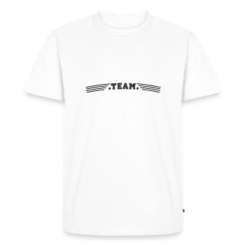 équipe - T-shirt Premium bio Homme - blanc - Devant - Nico (187cm)
