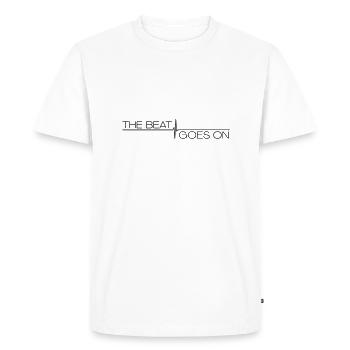 The Beat goes on Music Mixer DJ - Men's Premium Organic T-Shirt - white - Front - Nico (187cm)